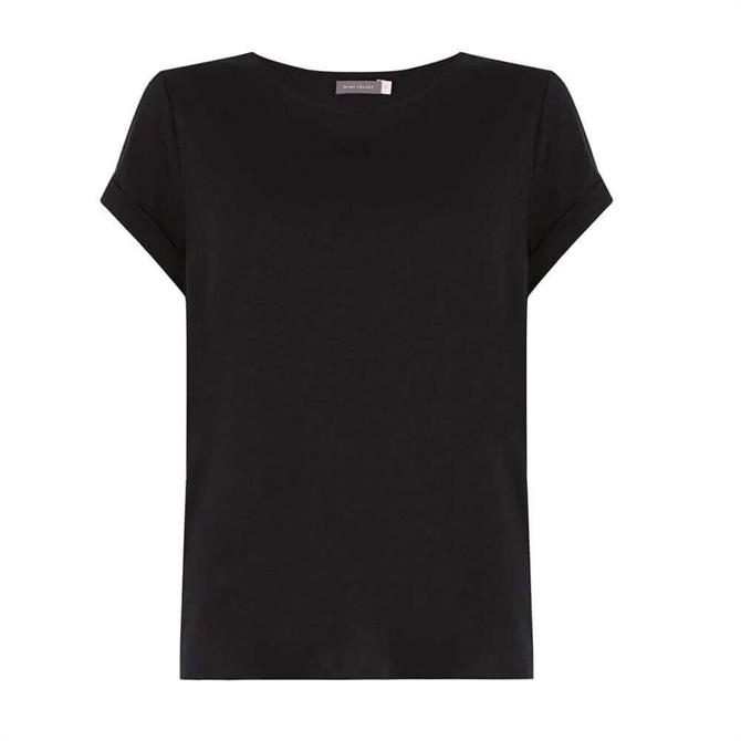 Mint Velvet Black Cotton Star T Shirt